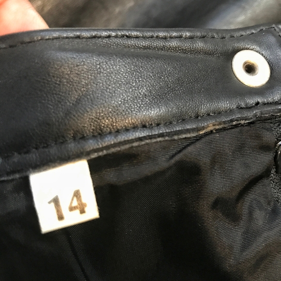 Vintage leather skirt Sz 14 - Picture 3 of 3